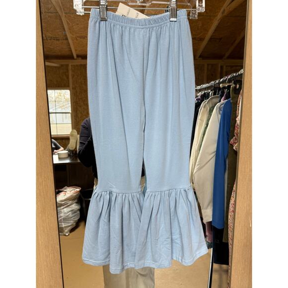 Boutique Light Blue Ruffle Leg Pants- Size 6 - Picture 3 of 3